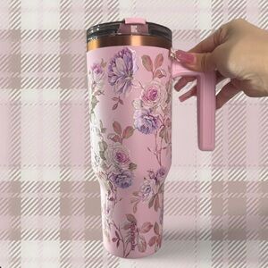 Pink Floral Hydrapeak with Handle